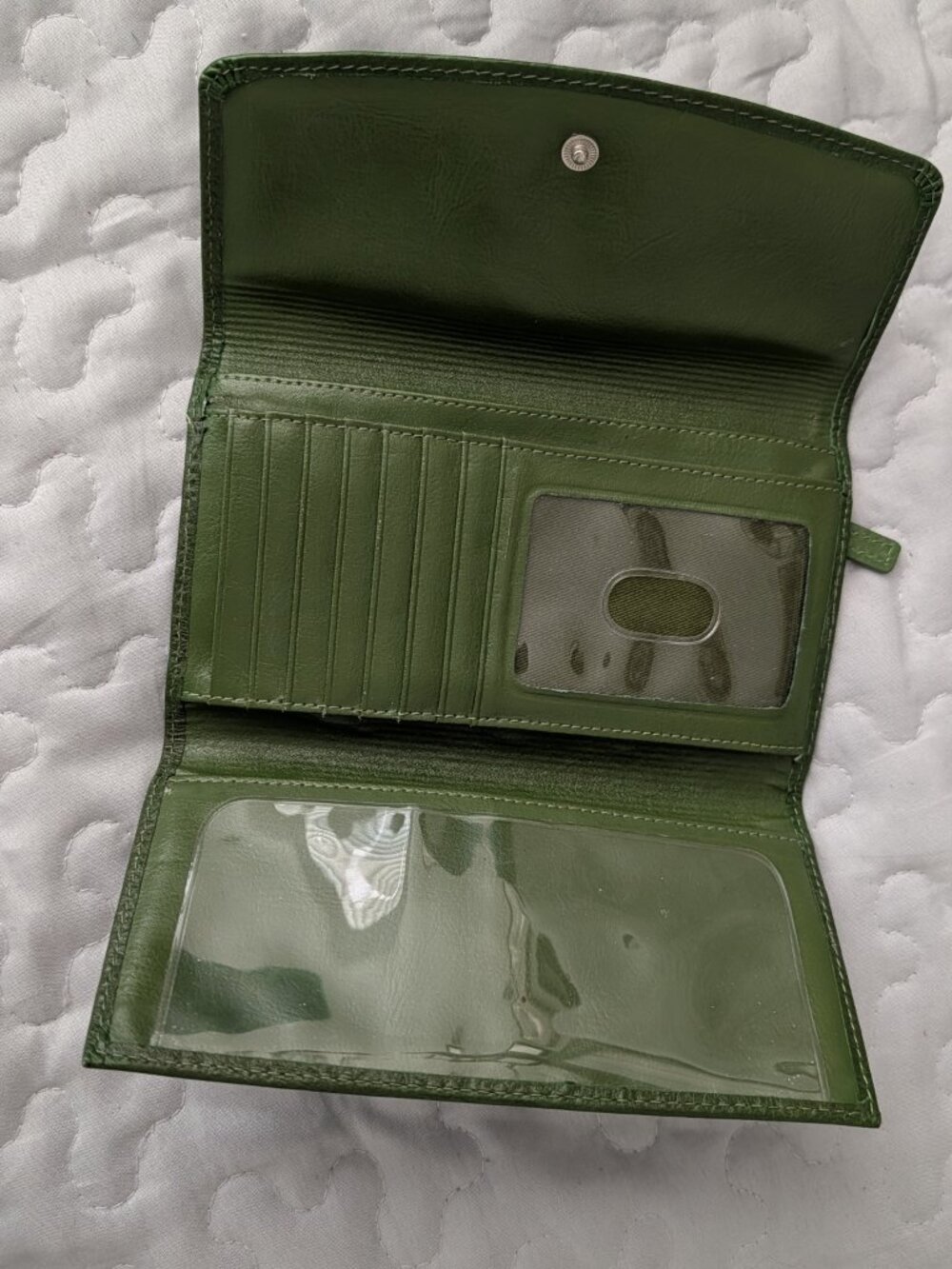 Fossil Green Leather Wallet - Picture 3 of 4